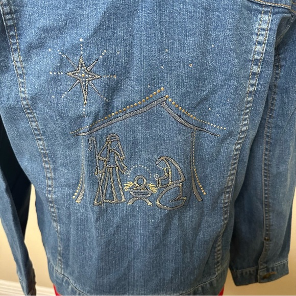 Embellished jean jacket Small NWOT - Picture 3 of 5
